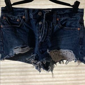 Free people denim shorts